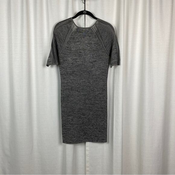 Halston Heritage Heather Gray Fitted Sweater Dress Sz.M NWT - Picture 9 of 15